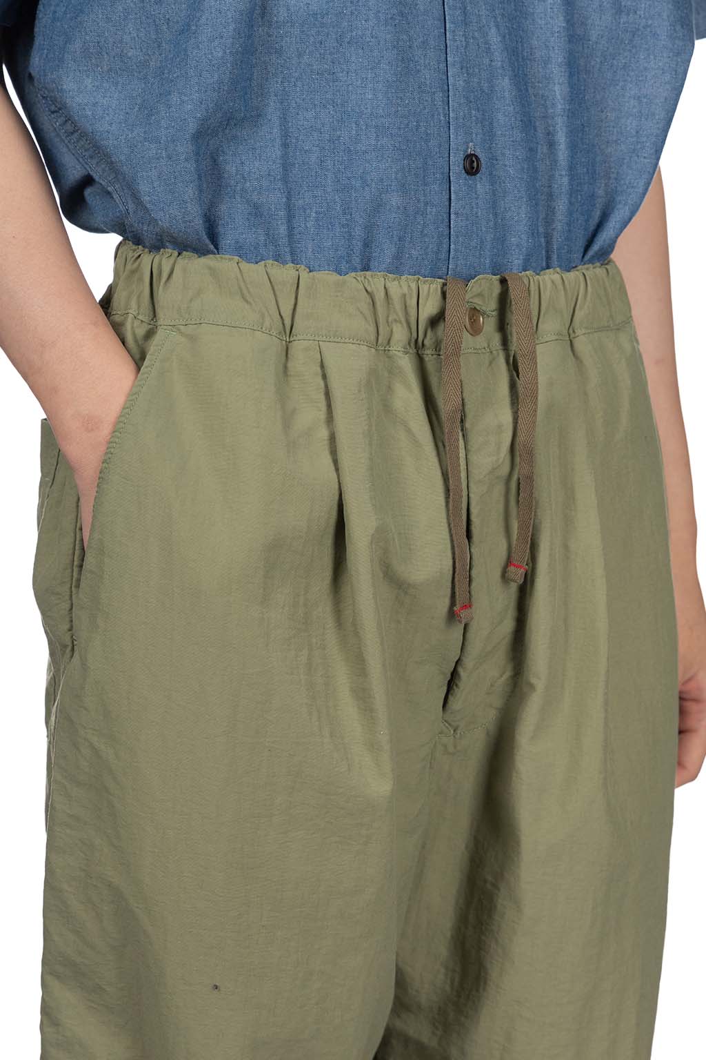 Tigre Brocante - Nylon Tusser Samurai Pants - Green