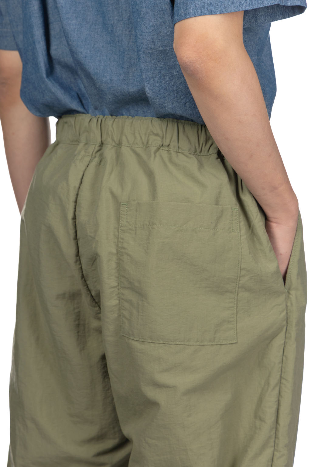 Tigre Brocante - Nylon Tusser Samurai Pants - Green