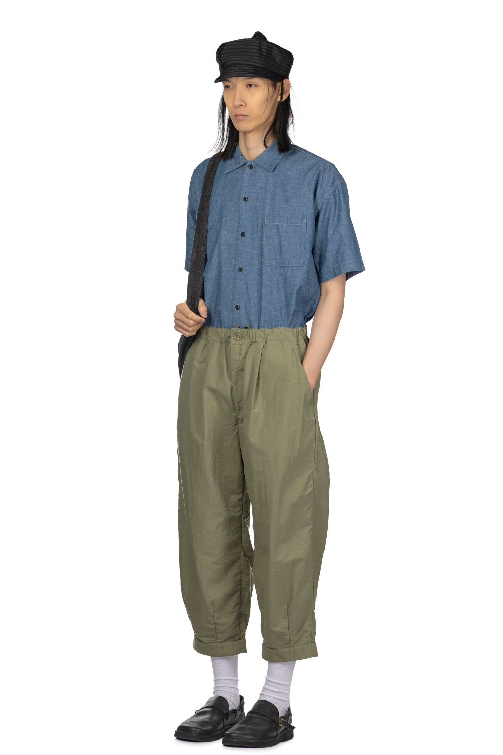 Tigre Brocante - Nylon Tusser Samurai Pants - Green