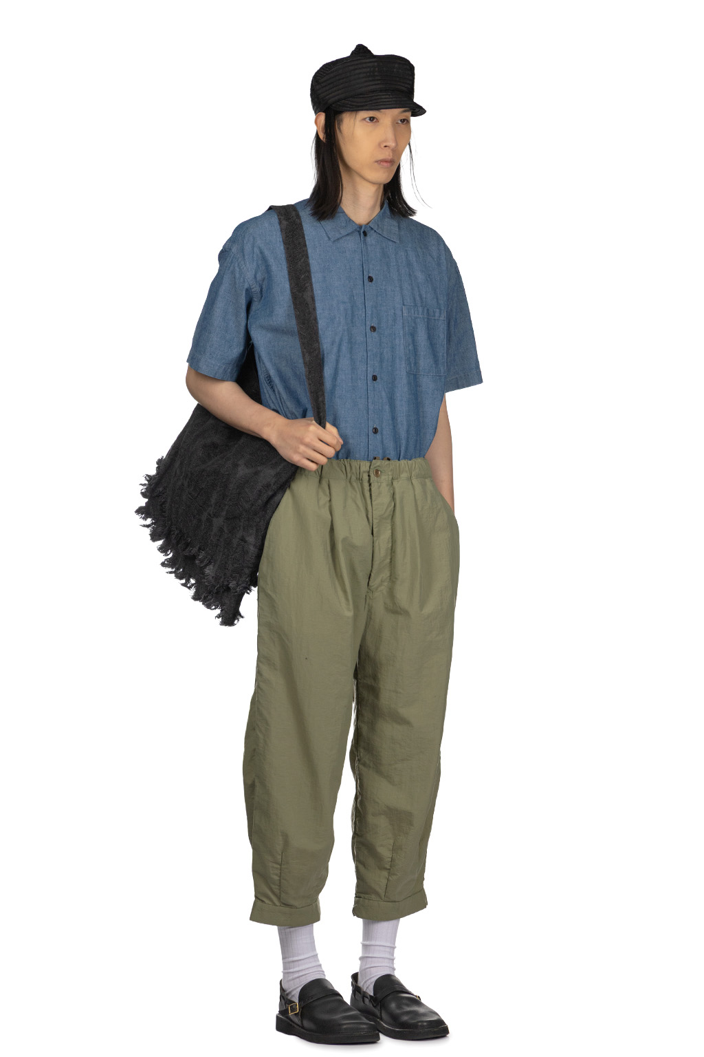 Tigre Brocante - Nylon Tusser Samurai Pants - Green