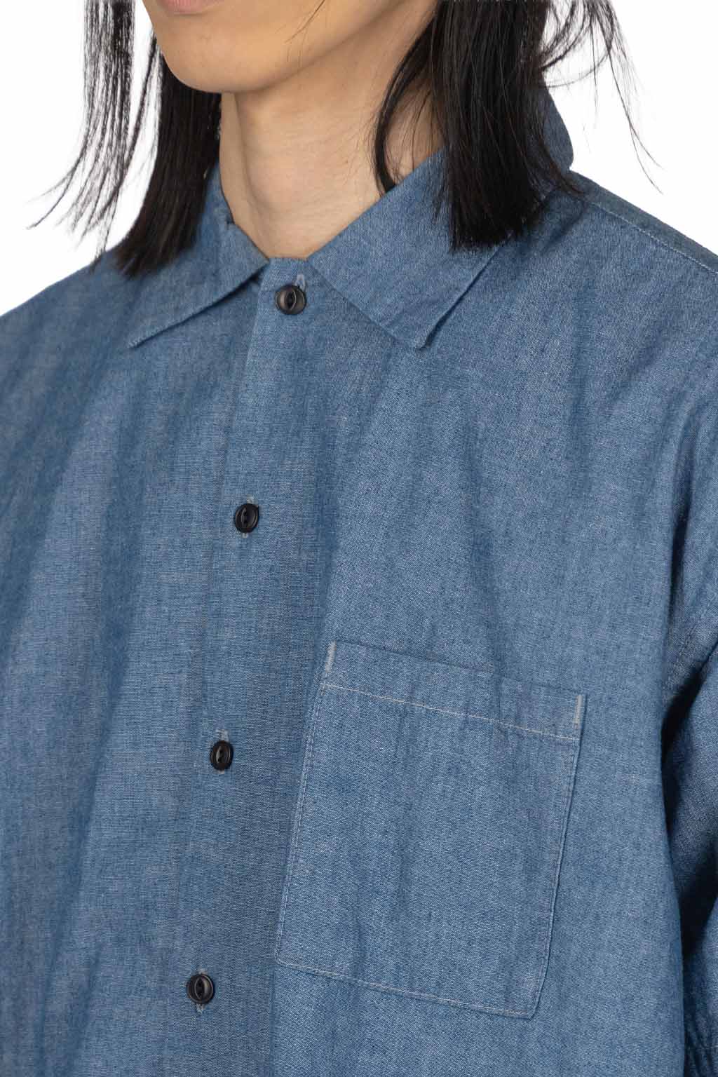 Tigre Brocante - Selvedge Chambray Venice Beach SS Shirt - Indigo