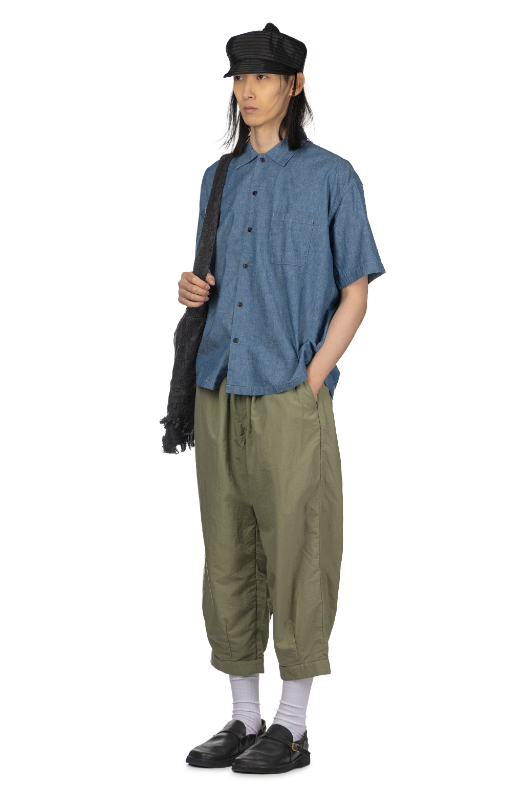 Tigre Brocante - Selvedge Chambray Venice Beach SS Shirt - Indigo