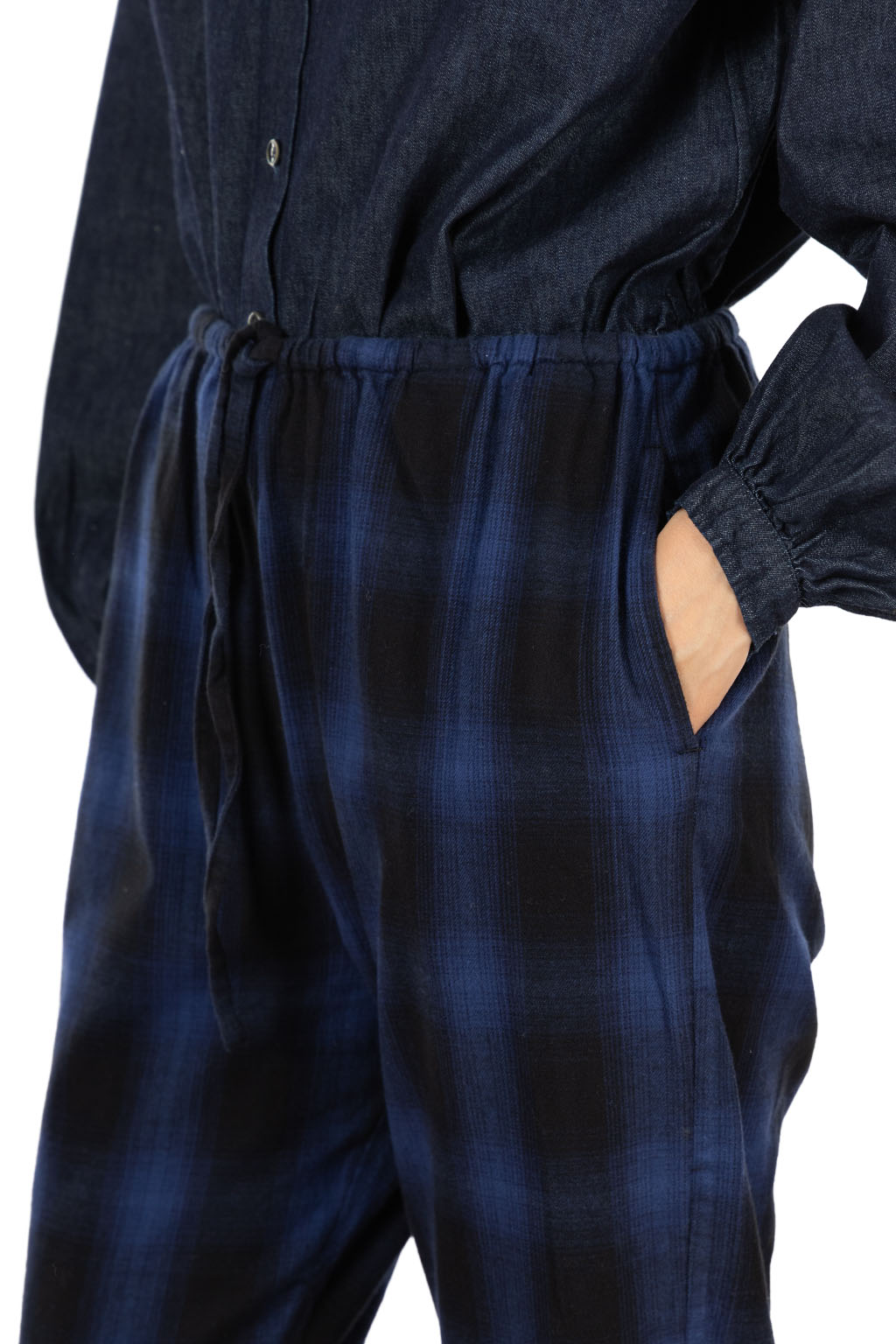 Tigre Brocante - Shaggy Ombre Kurta Pants - Navy