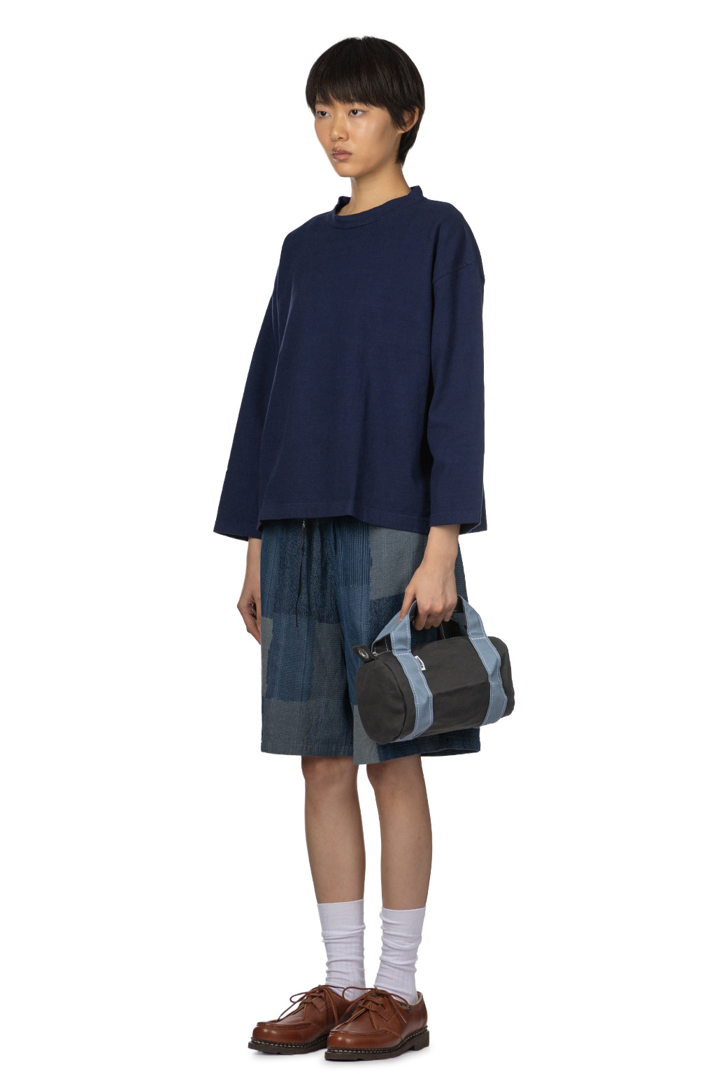 Tigre Brocante - Women Yakko Long Sleeve T-Shirt - Navy