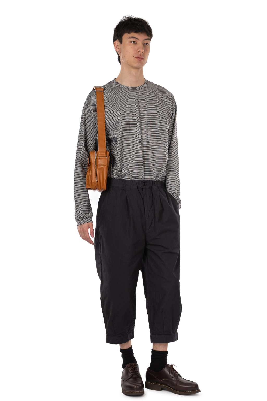 Tigre Brocante - Zimbabwe Samurai Cropped Pants-Charcoal