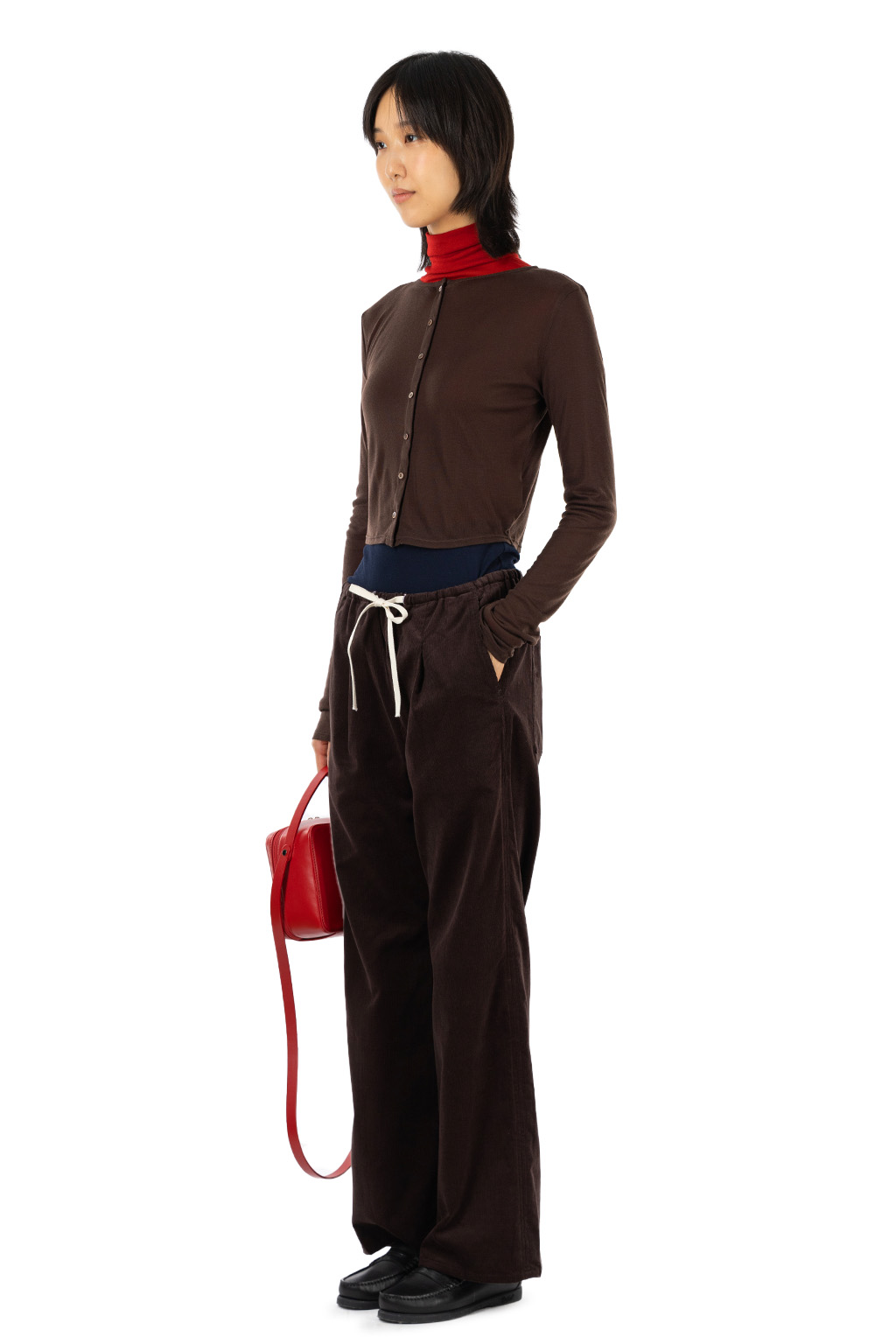 Tu es mon Tresor - Cropped Cardigan - Tencel Cashmere - Brown