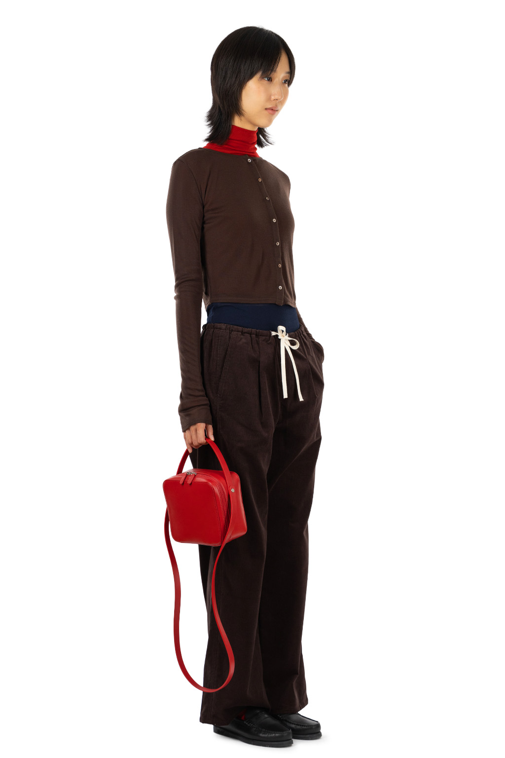 Tu es mon Tresor - Cropped Cardigan - Tencel Cashmere - Brown