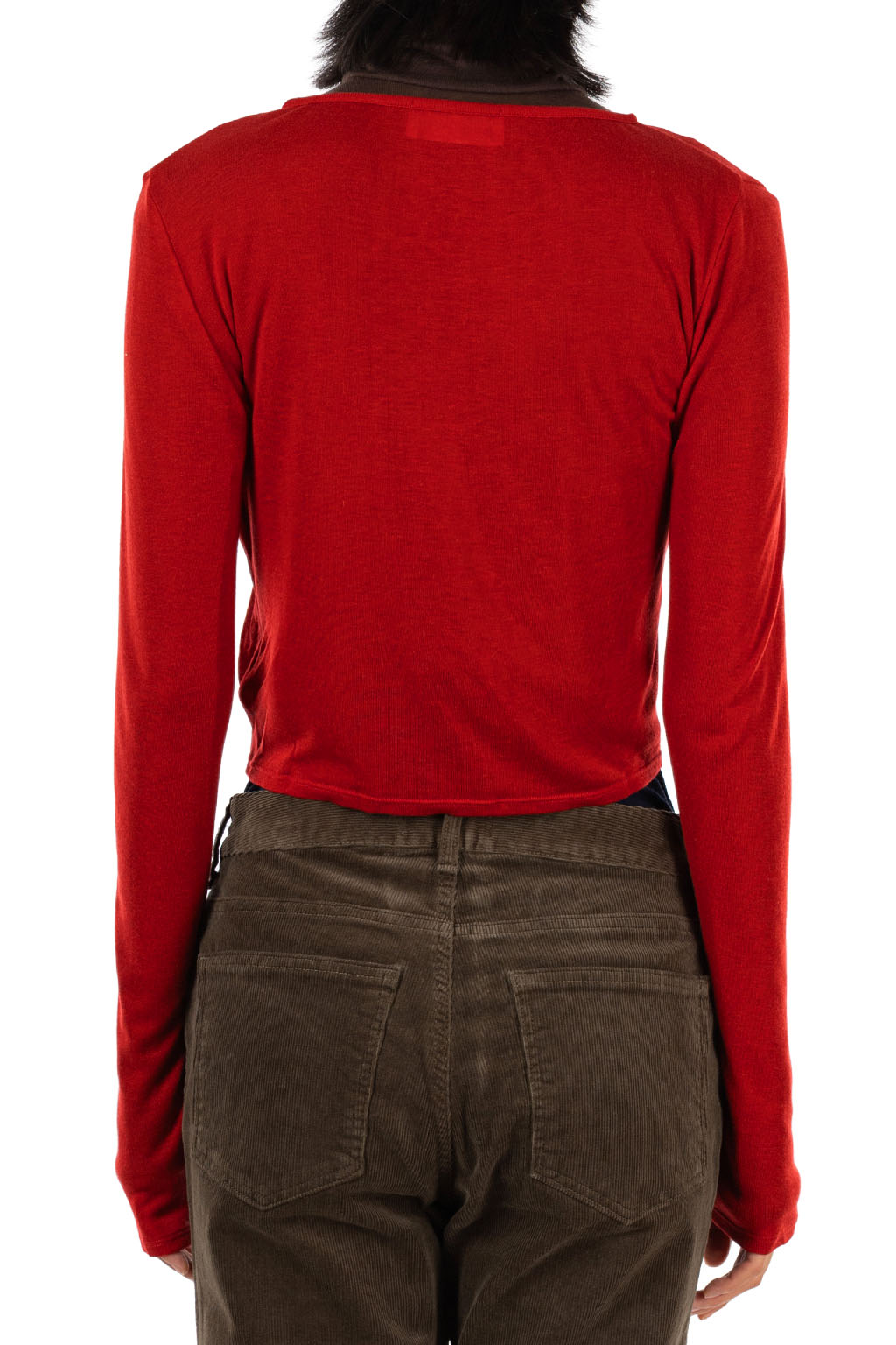 Tu es mon Tresor - Cropped Cardigan - Tencel Cashmere - Red