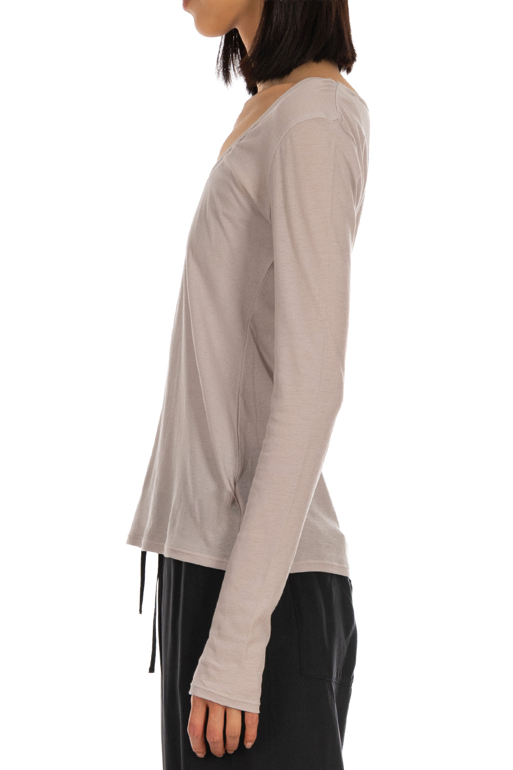 Tu es mon Tresor - U-Neck Top - Greige