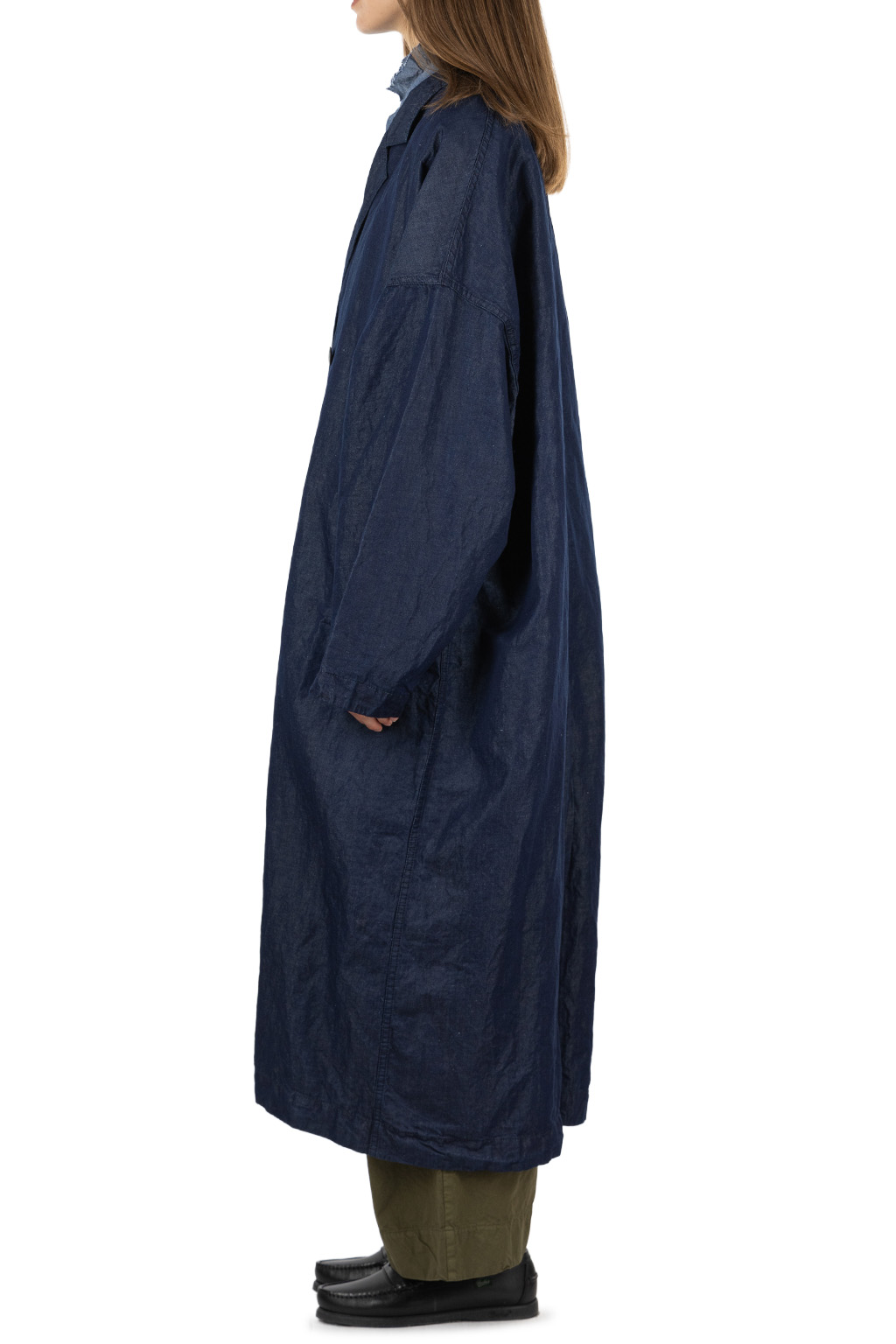 Veritecoeur - Double Button Coat - Indigo One Wash