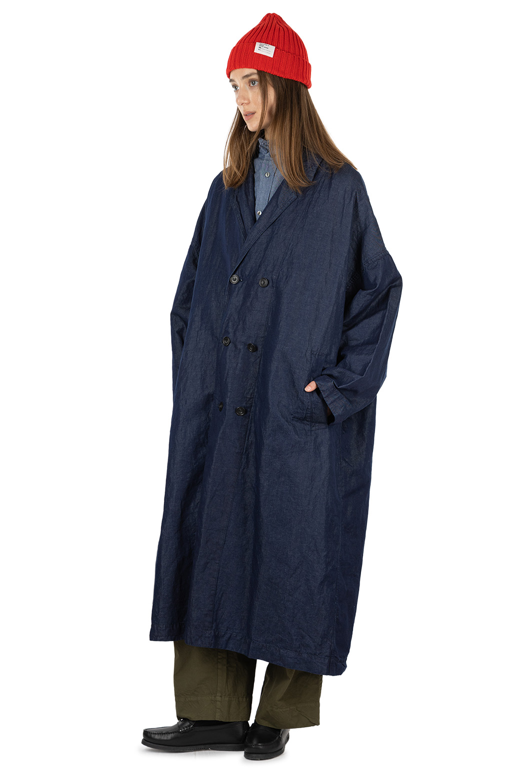 Veritecoeur - Double Button Coat - Indigo One Wash