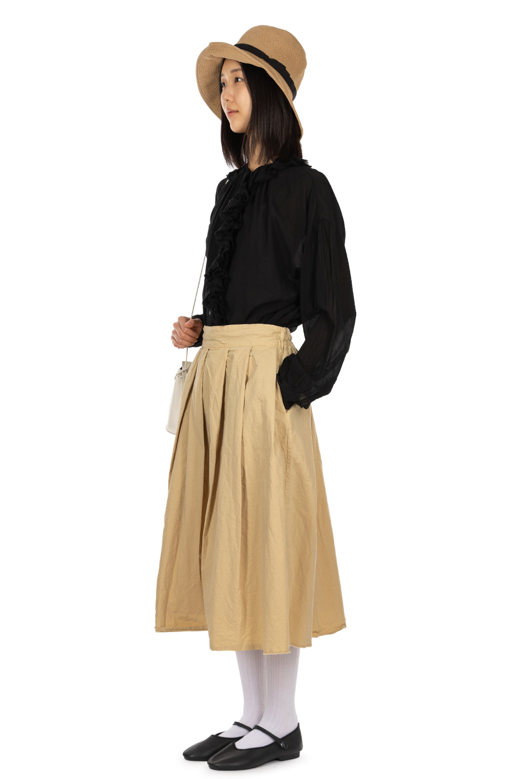 Veritecoeur - Tuck Skirt - Beige