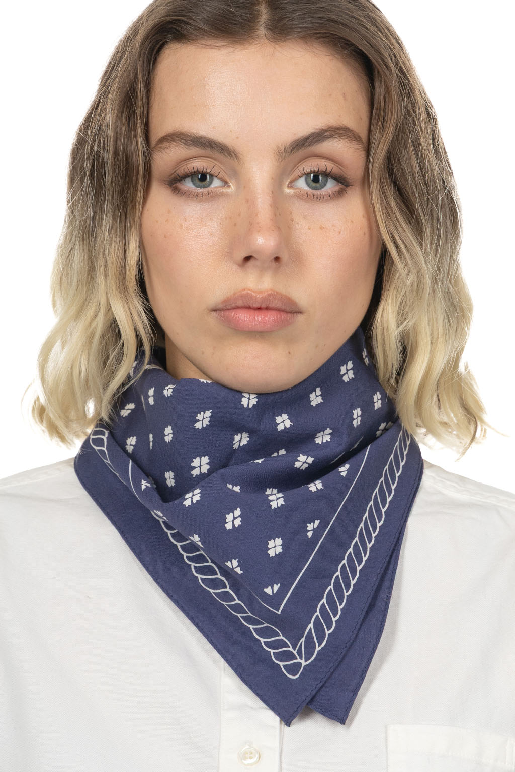 VISVIM - Bandana CSI Chambray - Navy