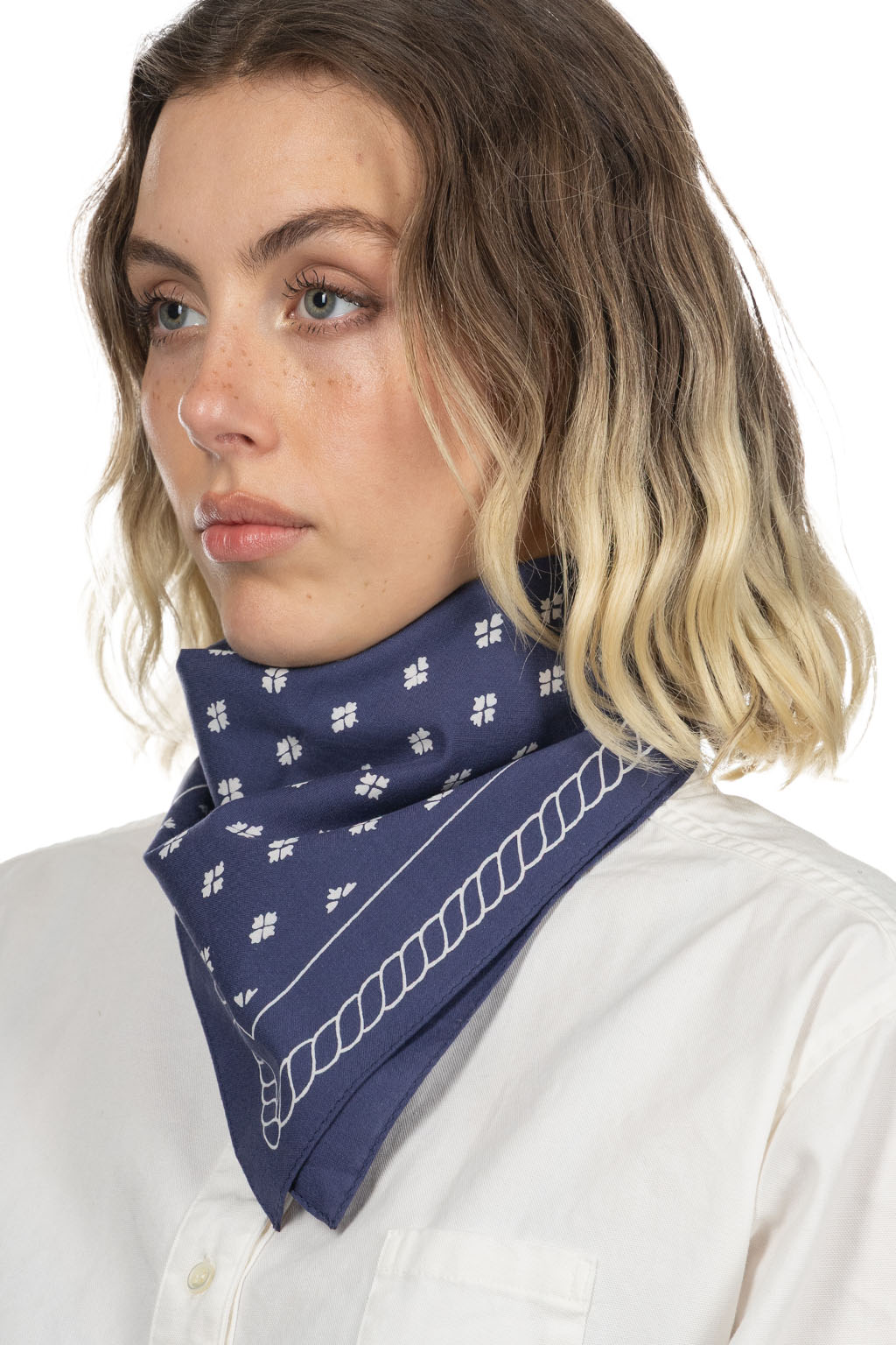 VISVIM - Bandana CSI Chambray - Navy