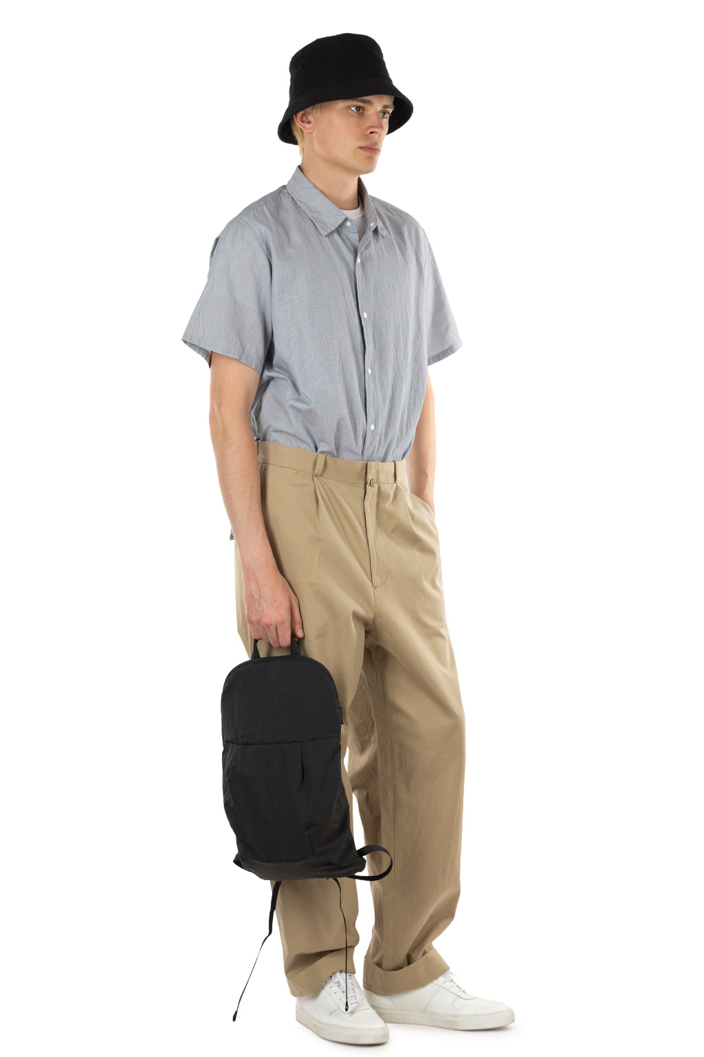 YAECA - Men's Chino Trousers - Tucked Tapered - Khaki
