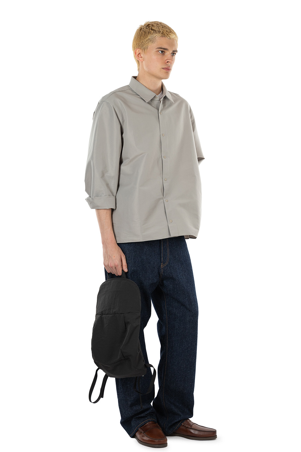 YAECA - Men's Comfort Shirt - Relaxed Square - Grey