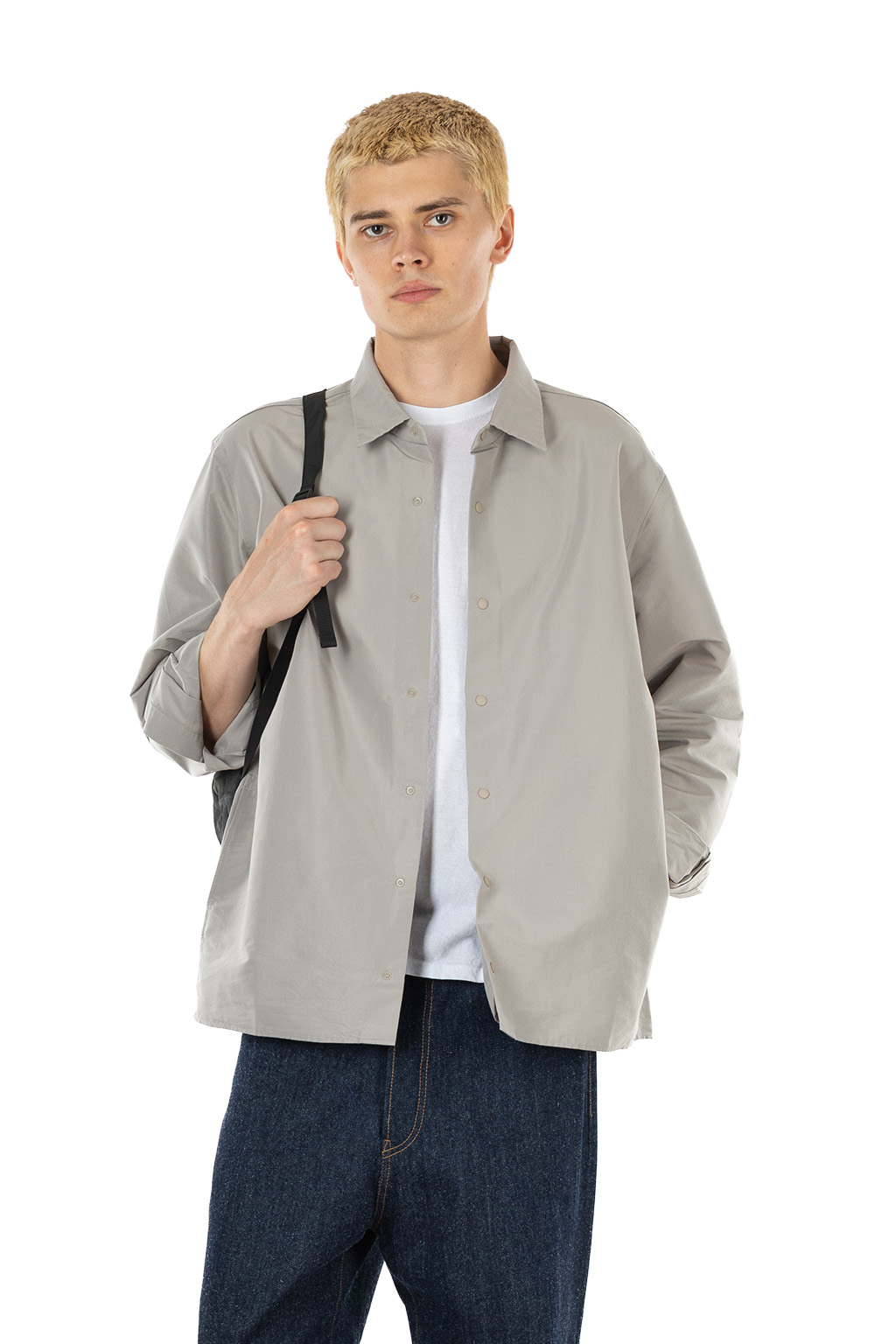 YAECA - Men's Comfort Shirt - Relaxed Square - Grey