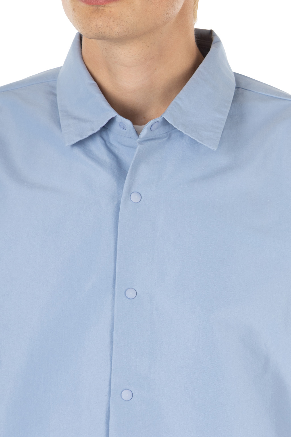 YAECA - Men's Comfort Shirt - Relaxed Square - Sax
