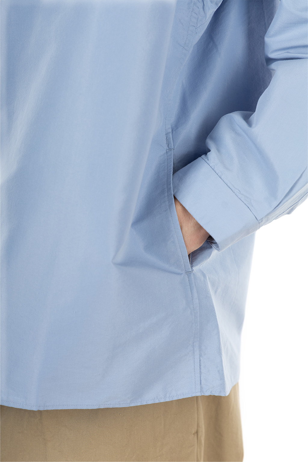 YAECA - Men's Comfort Shirt - Relaxed Square - Sax