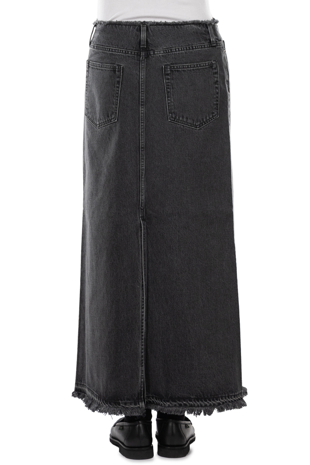 YLEVE - 13.5oz Denim Skirt - Charcoal