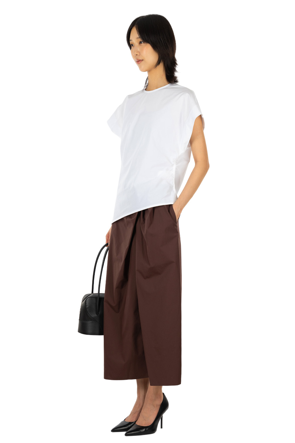 YLEVE - Finx Cotton Weather Asymmetrical Pullover Shirt - White
