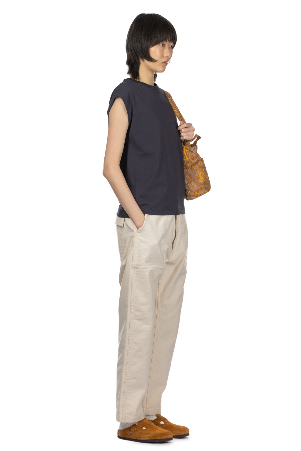 YLEVE - Organic Cotton Bio Non Stretch Tee - Navy