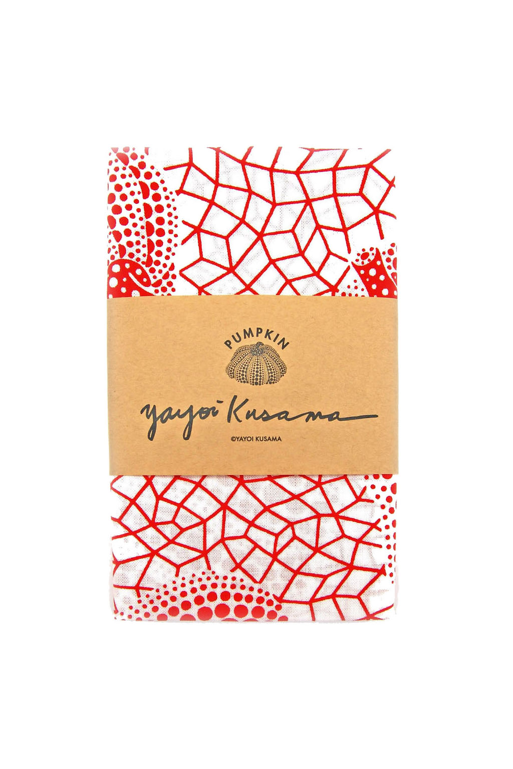 Yayoi Kusama - Japanese Towel - Pumpkin Red