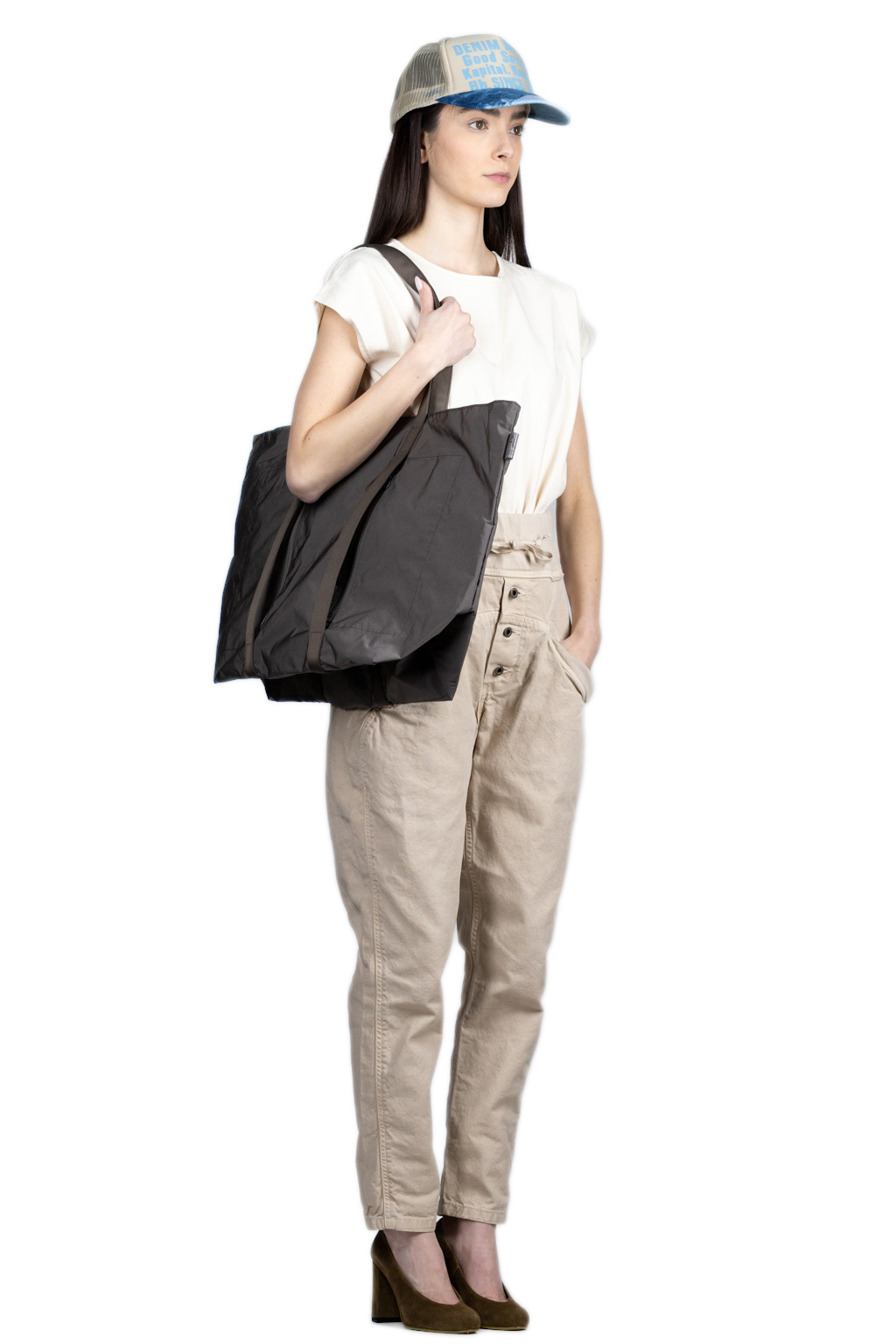 amiacalva Gabardine Tote - Large - Black