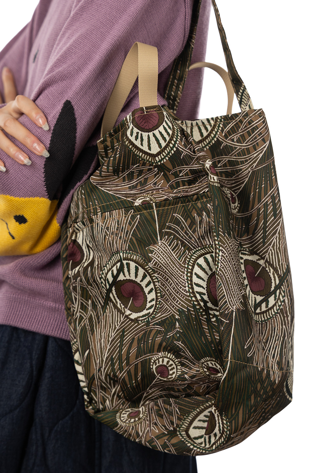 Amiacalva - Liberty Peacock Zippy Tote M - Jungle Green