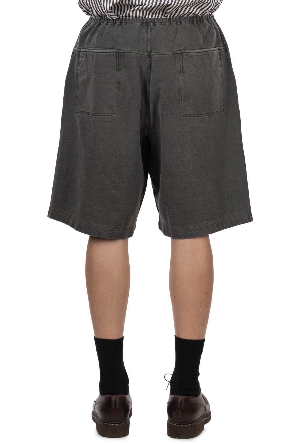blurhms - Light Sweat Fatigue Shorts - Black Pigment Over Dye