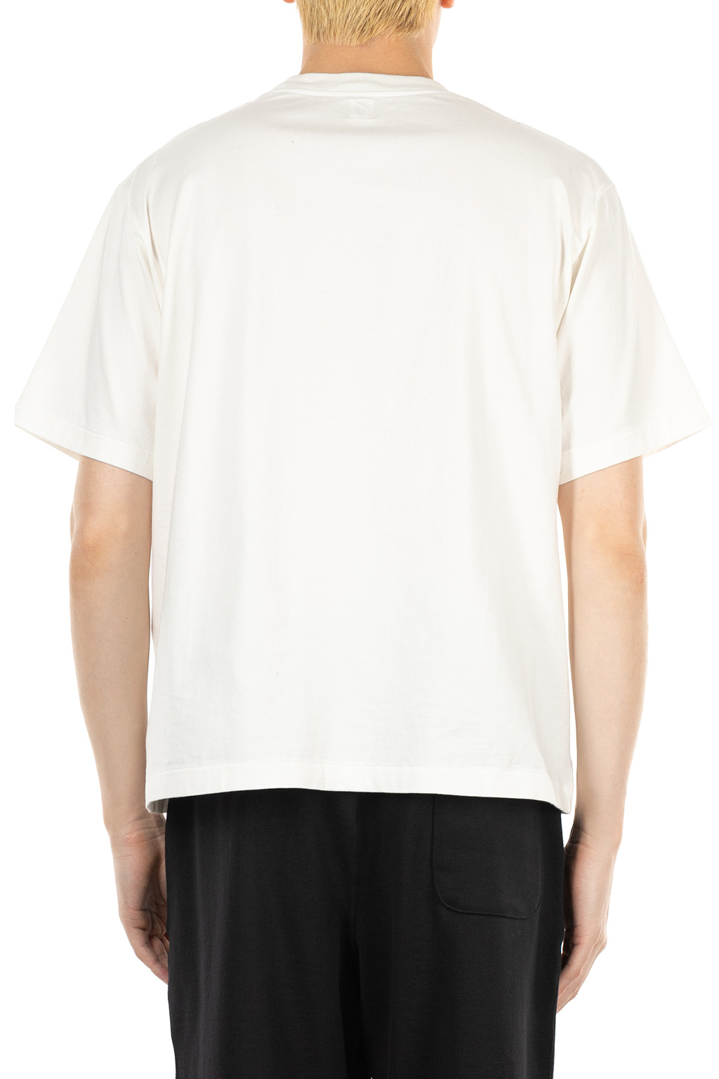 blurhms - ROOTSTOCK - b Patch Tee WIDE - White × Charcoal