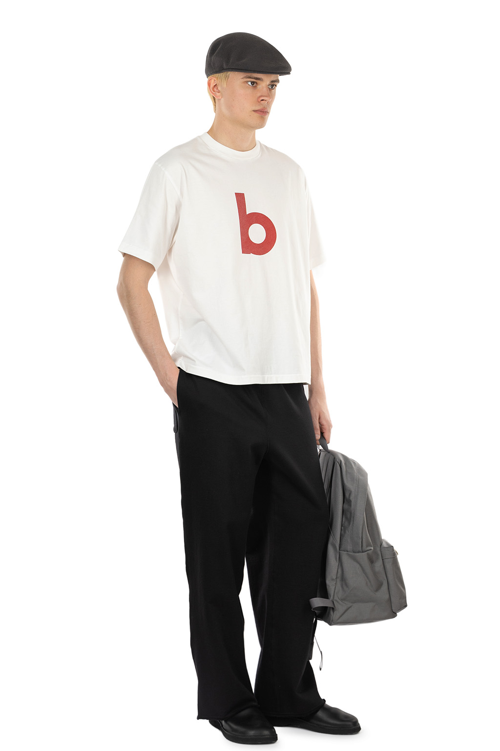 blurhms - ROOTSTOCK - bd Print Tee WIDE - White × Red