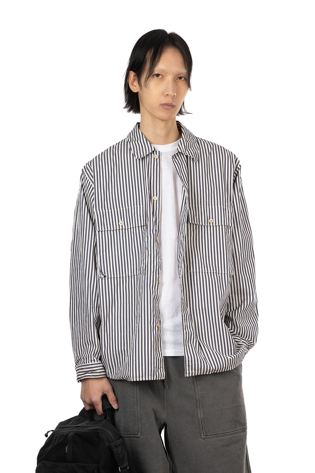 blurhms - Stripe Military Shirt
