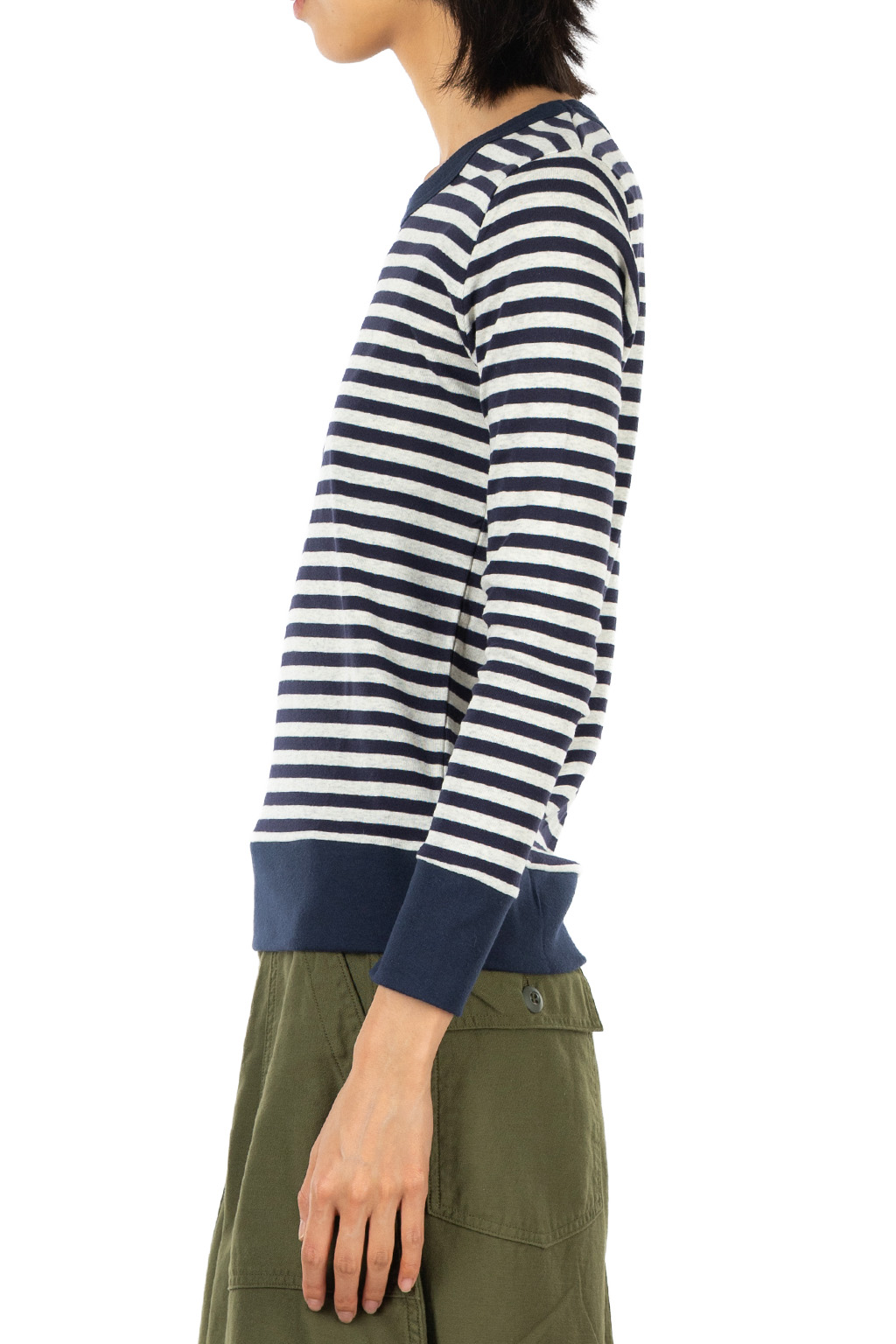 harmonie - Border Stripe LS Tee - Navy