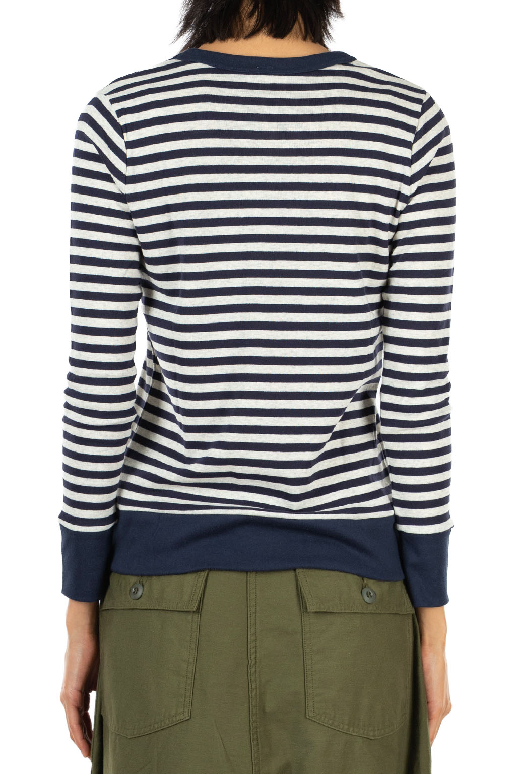 harmonie - Border Stripe LS Tee - Navy