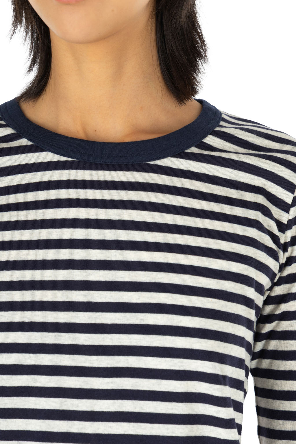 harmonie - Border Stripe LS Tee - Navy