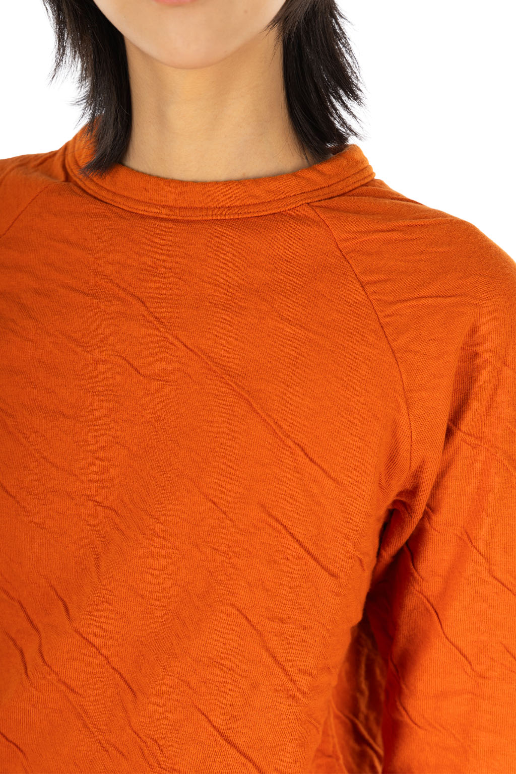 harmonie - Fluffy Double-Knit Raglan Pullover - Orange