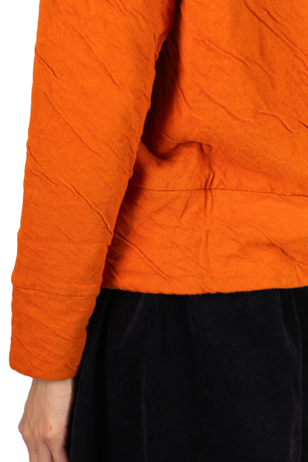 harmonie - Fluffy Double-Knit Raglan Pullover - Orange