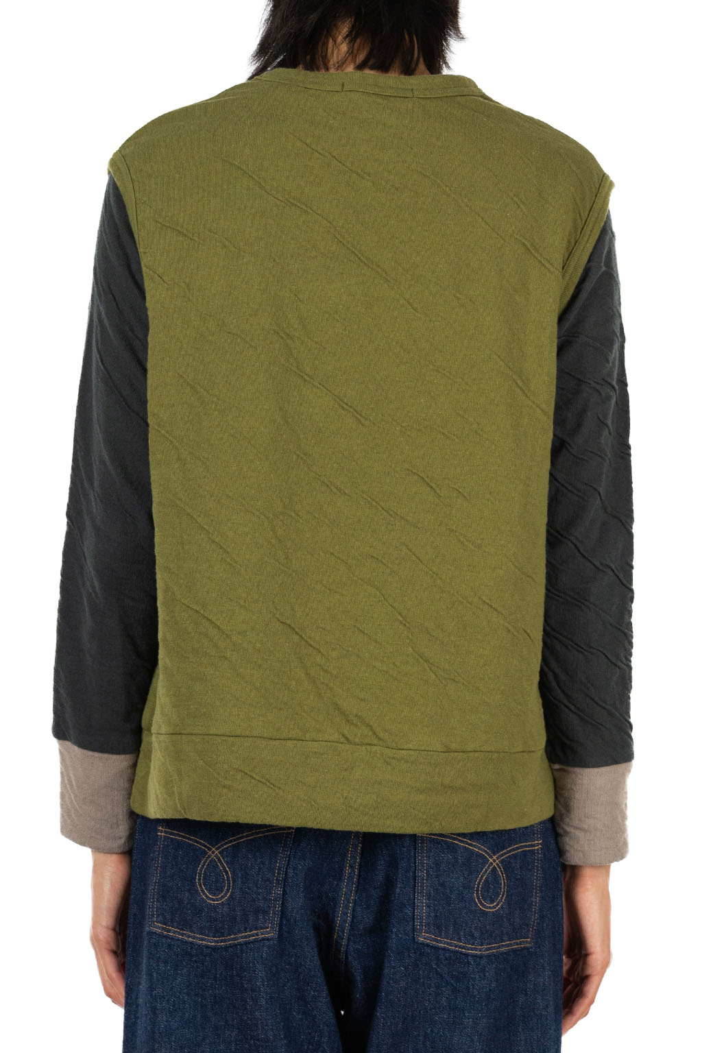 harmonie - Fluffy Double-Layer Crew Neck Vest - Grass Green
