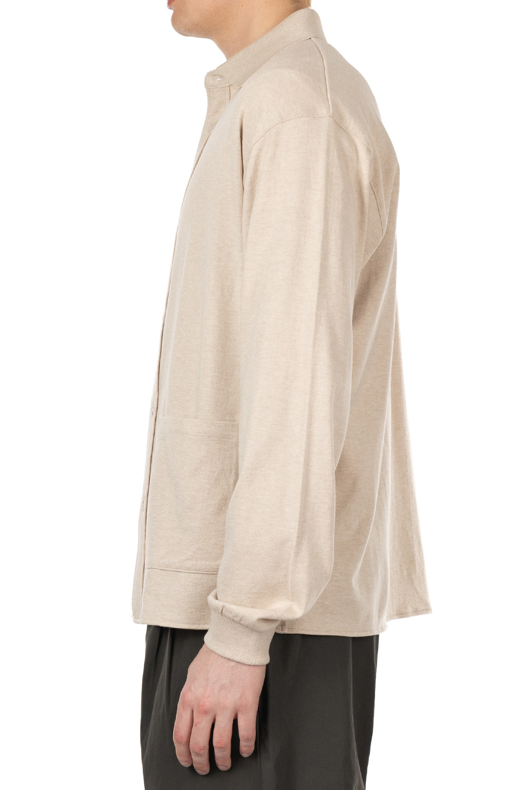 marka - Polo Collar Cashmere Jersey Shirt - Sand