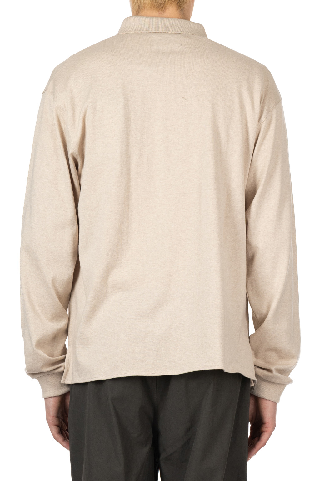 marka - Polo Collar Cashmere Jersey Shirt - Sand