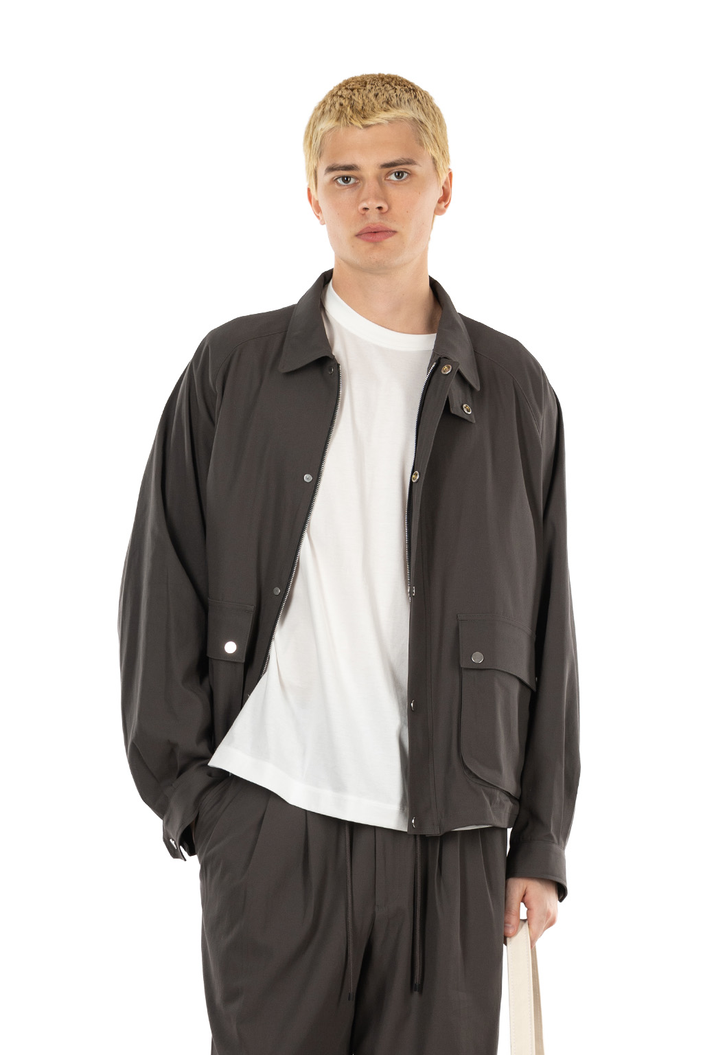 Markaware - Short Field Blouson - Cotton Voile Yarn Twill - Charcoal