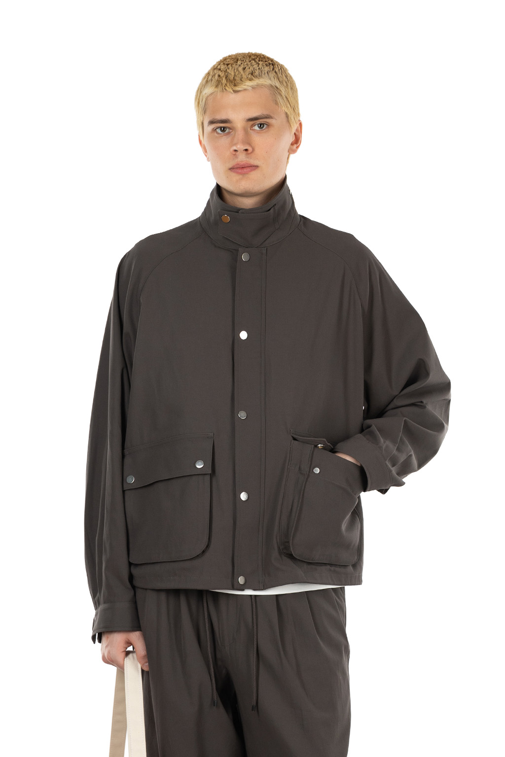Markaware - Short Field Blouson - Cotton Voile Yarn Twill - Charcoal