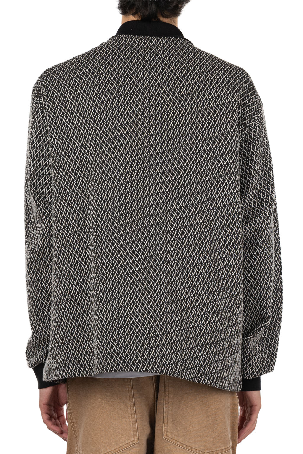 Markaware - Two Button Polo L/S Tee - Black x Ivory