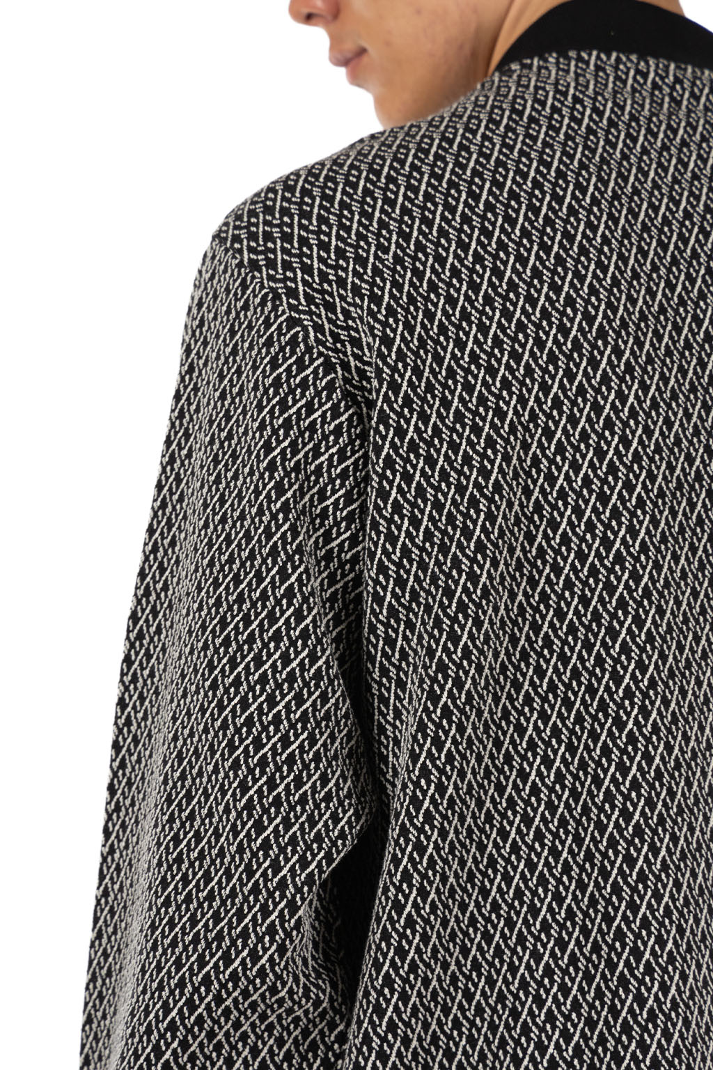 Markaware - Two Button Polo L/S Tee - Black x Ivory