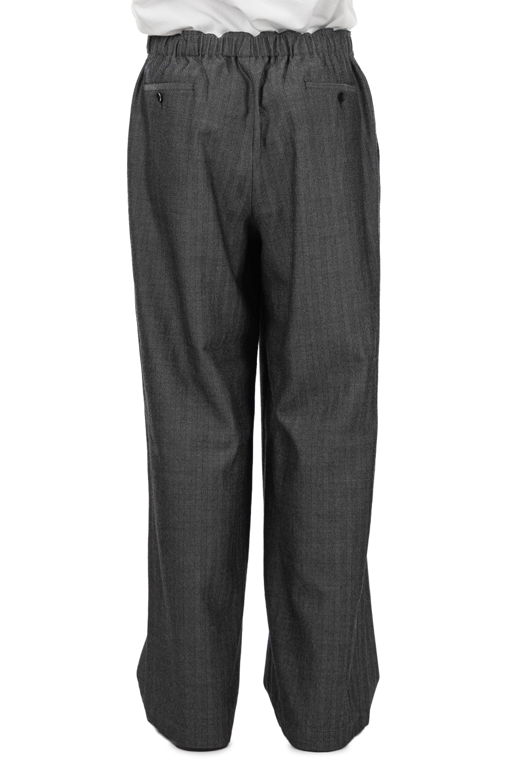 Markaware - Wide Leg Easy Pants - Herringbone