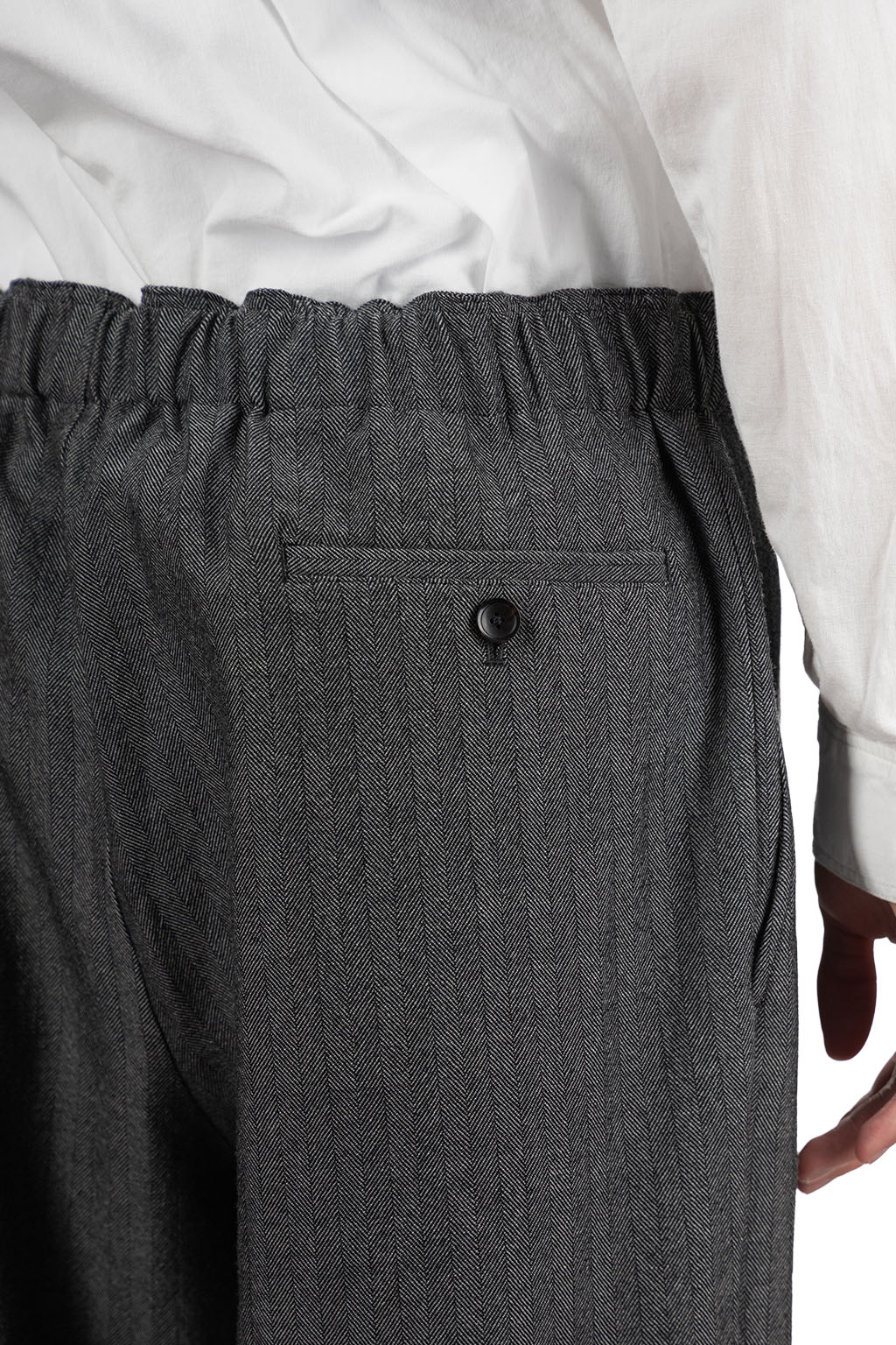 Markaware - Wide Leg Easy Pants - Herringbone