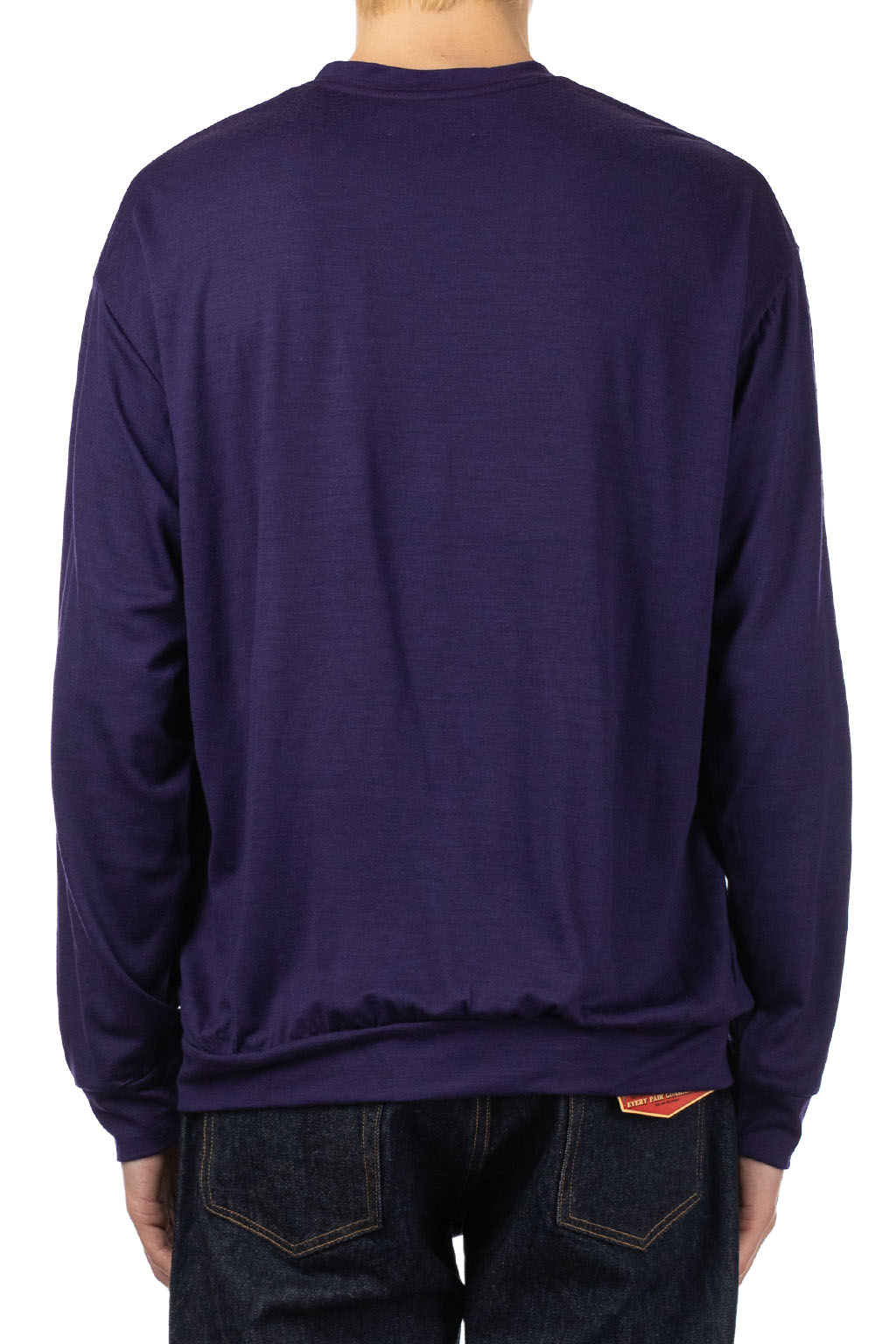 Markaware - Wool Single Jersey Washable Crew Neck - Dark Purple