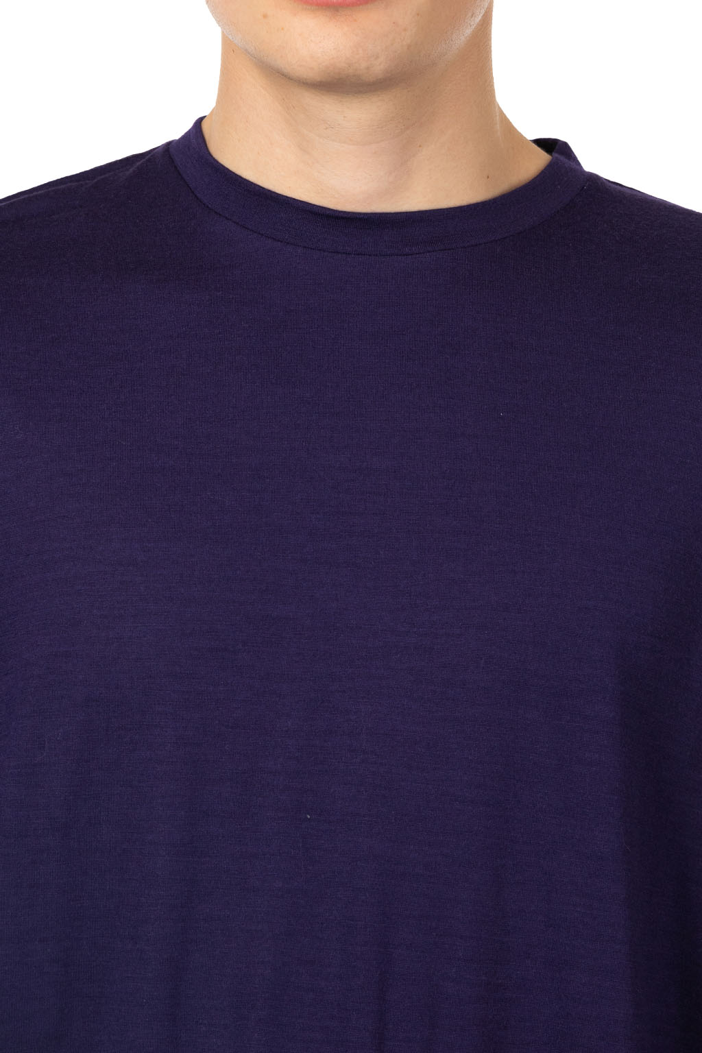 Markaware - Wool Single Jersey Washable Crew Neck - Dark Purple