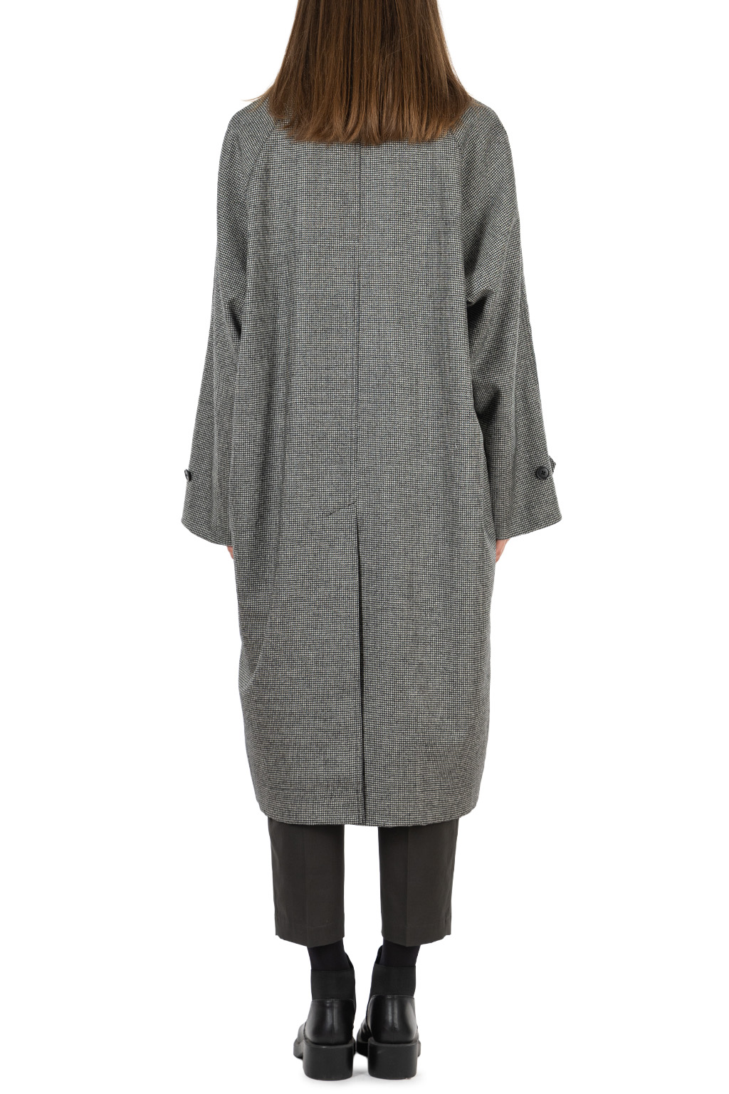 nicholson & nicholson - VICTOR Houndstooth Wool Coat - Black White